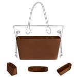 DGAZ Silk Bag Organiser Fits LV Neverfull PM/MM/GM, Silky Smooth Touch, Luxury Handbag & Tote Shaper (Gold, PM)