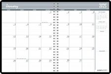 House of Doolittle 2025-2026 Monthly Calendar Planner, 2 Years, Expense Log, 6.9 x 8.75 Inches, Black Leatherette Cover (HOD268002-25)