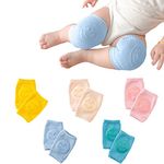 DZOZO 5 Pairs Baby Crawling Knee Pads Anti-Slip Toddler Knee Protectors Unsex Baby Peotective Crawling Knee Pads for Walking Boys Girls Kids Best Infant Gift