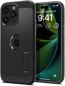 SPIGEN for iPhone 15 Pro Max Case, Tough Armor MagFit Compatible with MagSafe Magnetic Ring, Extreme Protection Foam Heavy Duty Shock Absorption Kickstand Cover (Black)