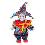 FRECI Clown Doll Angle Model Porcelain Triangel Doll for Halloween Decoration Ornaments Home Table Desk Top Decor 6inch - B