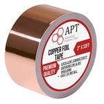 Copper Foil Tape for Guitar and Slug Repellent, EMI Shielding, Crafts, Electrical Repairs, Grounding - Conductive Adhesive - 3 Mil Total Thickness - Special Wide for Diverse Application (2" X 33 ft)