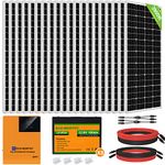 ECO-WORTHY 15.6KWH 3900W 48V Off Grid Complete Solar Panel Kit for Home/Shed: 20pcs 195W Solar Panel + 8pcs 12V 100AH Lithium Battery + 5000W 48v All-in-one MPPT Charger Inverter,Plug and Play