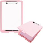 Flybold Pink Clipboard with Storage - Smooth, Sturdy and Durable Clipboard - Versatile Storage Space - Unique Design, Safe and Easy to Use - 13.3x9.4 Inches