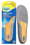 Scholl GelActiv Work Insoles for men. GelActiv shock absorption insoles for working all day, or standing all day, Insoles for work boots or work shoes. UK Shoe Size 7-12, 1 Pair