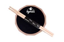 Legend's 8" Inches Two Sided Drum Practice Pad With Bag And Drum Sticks