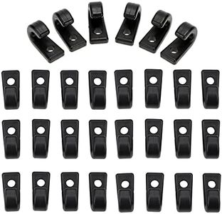 Ganci di Ancoraggio,30 Pcs J Forma Nylon Nero Ancoraggio Ganci,Multi Purpose Durevole Ad Alta Resistenza Clip Nylon Nero Gancio di Ancoraggio per Barca Canoa Bungee