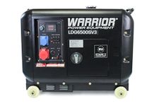 Warrior 6.25kVa Diesel Generator – 186cc 3-phase ready Engine, 5500 Max Watts, Electric Start, 12-hour run time, Quiet Running at 68 dBA & Soundproof Canopy, For Industrial Construction Catering