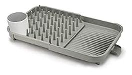 Joseph Joseph Expandable Dish Drainer, Sink drying rack with draining spout - Grey