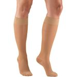 Truform Sheer Compression Stockings, 15-20 mmHg, Women's Knee High Length, 20 Denier, Beige, Medium