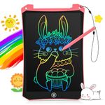 EooCoo Doodle Board,8.5 Inch LCD Writing Tablet,Electronic Drawing Tablet Pads for Girls Boy,Drawing Board Toddler Travel Games,Preschool Educational Learning Birthday Gift for Ages 3-8 Kids-Pink