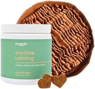 Reggie Starter Calm Set for Dogs | Includes Anytime Calming Chews & Brown Feeder Mat | Reduce Hyperactivity, Separation Anxiety, & Stress | Vet-Approved & Ideal for All Ages, Breeds, and Sizes