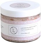 Bath Salts, Luxury Lavender Bath Salts Soak with the Dead Sea, Himalayan, Epsom Bath salts, 10 oz Pampering Relaxation Bath Salts Soak, All Natural, non GMO, Handmade by Lizush.