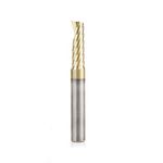 Amana Tool 51377-Z SC Spiral 'O' Single Flute, Aluminum Cutting 1/4 D x 3/4 CH x 1/4 SHK x 2 Inch Long Up-Cut ZrN Coated Router Bit withMirror Finish