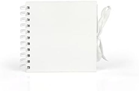 Scrapbook Photo Album Hardcover (Small, WHITE)