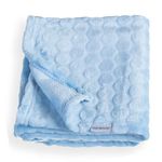 Clair de Lune Marshmallow Soft Baby Pram Blanket 90 x 70 cm (Blue)