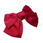 Bows for Women Girls Hair Clips Barettes Pins Large Red Hair Bow Styling Accessories for Women Girls Birthday Party Gifts Decoration Wine Red 1 Pcs