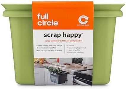 Full Circle Scrap Happy Food Scrap Collector and Freezer Compost Bin, Green