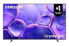 SAMSUNG 50-Inch U8000 Crystal UHD 4k Smart TV, Crystal Processor 4K, HDR, Titan Grey Metal Stream Design, Q-Symphony, Gaming Hub, 3 HDMI - [UN50U8000FFXZC] [Canada] (2025)