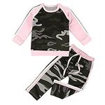 Camouflage Clothing Suit Child Toddler Kid Girl Tracksuit Sports Outfits 0-4T (Pink, 2-3T, 2_Years)