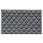 Nicoman Fan Shape Door Mat|Fish Scales Style Floor Mat|Patio Garden Kitchen Doormat|Matt for Outdoor Use ONLY(Grey, 75x44cm)
