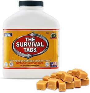 Survival Food for Kayaking Survival Tabs 15-day Food Supply 180 Tabs Emergency Food Ration MREs Food Replacement Gluten Free and Non-GMO 25 Years Shelf Life Long Term Food Storage - Butterscotch