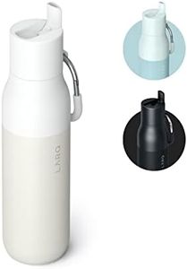 LARQ Bottle Flip Top 25oz - Insulated Stainless Steel Water Bottle with Straw | Thermos, BPA Free | Reusable Water Bottle for Sports, Gym, and Travel | Keep Drinks Cold for 24 Hours, Granite White