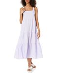 The Drop Women's Britt Tiered Maxi Tent Dress, Dusty Purple, M