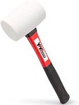 YIYITOOLS Rubber Mallet Hammer With fiberglass Handle–16-oz, white