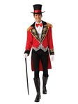 Multicolour Circus Man Ringmaster Costume Set (Extra Large) - Vibrant Design, Perfect for Halloween, Themed Parties, Cosplay, & More
