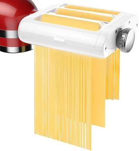Kit de pasta para batidora KitchenAid de pie, accesorios 3 en 1, juego de cortador de espaguetis, cortador de grasa y pasta, accesorios con rodillo de pasta