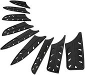 XYJ 9pcs Plastic Knife Covers or Sleeves,Knives Edge Guard or Case,Universal Sheath,Blade Guards Protector for Paring Utility Santoku Nakiri Bread Carving Chef Cleaver, Kitchen Knife Cover or Sleeve