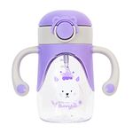 Bunnytoo Sippy Cup for Toddlers-240 ml, Baby Cup Suitable from 6+ Months,Learner Cup Night Trainer Cup,Independent Drinking, Spill-Free Toddler Cup,Leak-Proof Silicone Spout, BPA-Free-Purple