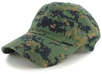 DS Plain 100% Cotton Hat Men Women Adjustable Baseball Cap (30+ Colors) Digital Camo