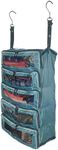 Pack Gear Hanging Suitcase Organizer - Our Large Hanging Luggage Organizer Fits Any Suitcase - Our Hanging Packing Cubes For Travel Uses Mesh Windows to Make it Easy to Find your Clothes (Green, L)