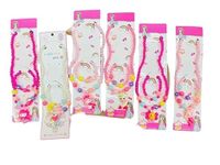 Elastikidz set of 6 mala set for 0-12 years kids girl include non precious pearl pendent Chain,Girls braclet & a set of hair clip birthday Gifts Girls(3 components available in each set)