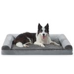 FURTIME Large Dog Bed(89 x 64cm), Orthopedic Memory Foam Dog Beds Sofa with Removable Flannel Cover, Washable Pet Bed, Good for Doberman Pinscher, Sheltie, Border Collie, Australian Herding Dog