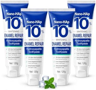 10% Nano Hydroxyapatite Toothpaste-Protects Enamel and Strengthens Teeth,Hydroxyapatite Toothpaste for Oral Health, Freshens Breath, Non-Irritating, Natural 4 Pack