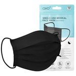 AVO+ Unisex's Disposable Black Face Masks 10 Pack Safety, 10 Count (Pack of 1)