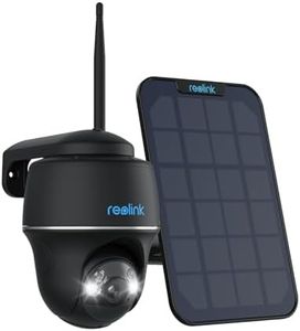 Reolink 5MP Camera Surveillance 2,4/5Ghz WiFi sans Fil, Argus PT+Panneau Solaire, 360° Camera Exterieur Batteries, Camera Solaire Vision Nocturne, Détection Humaine, Audio Bidirectionnel, Siren