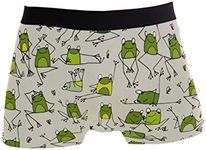 ZZKKO Comfortable Funny Frogs Sports Mens Underwear for Men L Boxer Briefs Polyester Men Size L