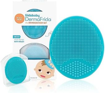 Frida Baby DermaFrida The SkinSoother Baby Bath Silicone Brush| Baby Essential for Dry Skin, Cradle Cap and Eczema (2 Pack)