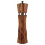 Wood Pepper Grinder mill，salt and pepper mill kit Manual Wooden Rotor with Adjustable Coarseness, Tableware Gifts,8 inch (Pepper mill)