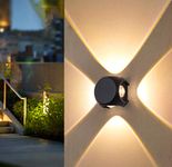 CITRA 16-Watts LED Outdoor Wall UP Down Left Right Round LED Light (Black,Metal)