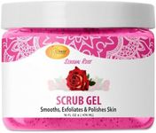 SPA REDI – Exfoliating Scrub Pumice Gel, Sensual Rose, 16 oz - Manicure, Pedicure and Body Exfoliator Infused with Hyaluronic Acid, Amino Acids, Panthenol and Comfrey Extract