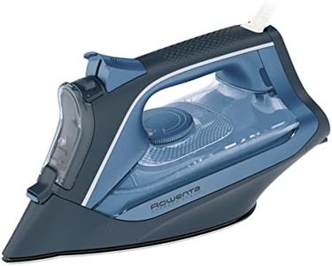 Rowenta Express Steam DW4320 plancha vertical de 2500 W, suela Microsteam 300 láser, salida vapor 40 g/min, golpe vapor 160 g/min, sistema antical integrado, gran deslizamiento, Azul