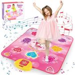 Diophso Unicorn Dance Mat, Unicorn Toys for Girls Age 4-6, Girls Toys Age 6-8, Adjustable Volume with LED, 6 Game Modes, Electronic Dancing Mat as Christmas Birthday Gift for 3 4 5 6 7 8 9+ Girls