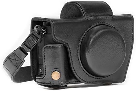 MegaGear MG688 Canon PowerShot G5 X Ever Ready Leather Camera Case and Strap - Black
