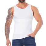 Daytain Mens Compression Shirt Slimming Body Shaper Undershirt Mens Shapewear Tummy Control Sleeveless Abdomen Vest Tank Tops