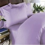 Luxury Linen Bed Sheets Set Lavender Solid Premium Quality, 6 PCs Olympic Queen Bed Sheet Set 100%-Egyptian Cotton, 22 Inches Deep Pocket